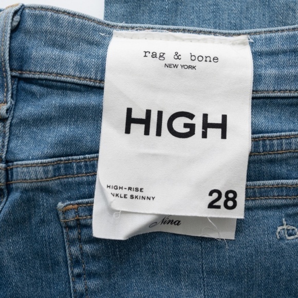 Rag & Bone. Nina High-Rise Button-Fly Skinny Jeans. - Picture 5 of 11